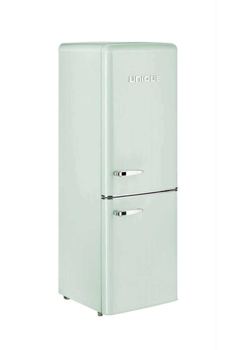 Unique 9 cu/ft Retro Bottom Mount Refrigerator, perfect for off-grid homes. Available at Cabin Depot.