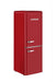 Unique 9 Cu/Ft Bottom Mount Retro Refrigerator in Red - Perfect for Cabin Depot Shop