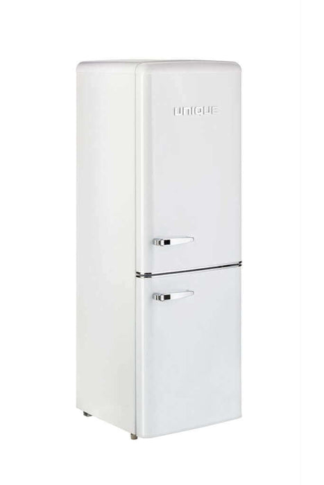 Unique 9 cu/ft Bottom Mount Retro Refrigerator UGP-275L AC from Cabin Depot, perfect for grid-tied homes, vintage design.
