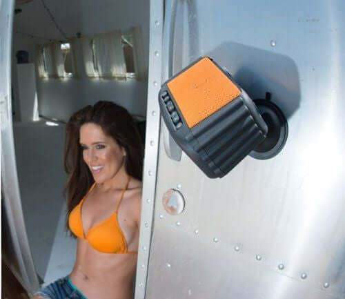 ECOXGEAR suction cup mount on a metallic surface with swivel ball connection, ideal for adventures from Cabin Depot.