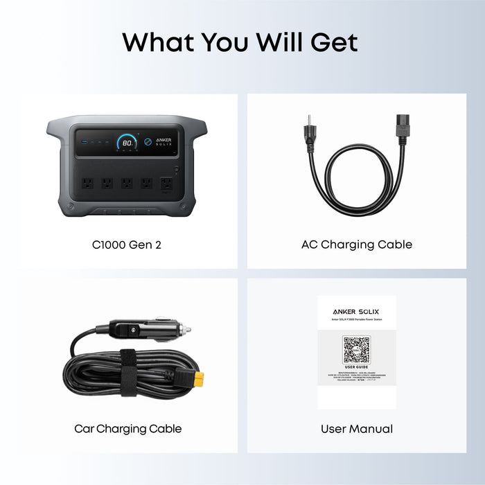 Anker SOLIX C1000 Gen2 2000W 1024Wh Power Station