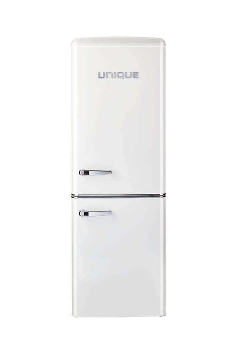Unique 9 Cu/Ft Bottom Mount Retro Refrigerator available at Cabin Depot, perfect for retro kitchen styling and efficient storage solutions.