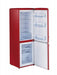 Unique 9 cu/ft Bottom Mount Retro Refrigerator in red from Cabin Depot. Energy-efficient design perfect for modern grid-tied homes.