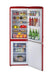 Unique 9 Cu/Ft Retro Refrigerator from Cabin Depot with bottom freezer, open to show interior storage