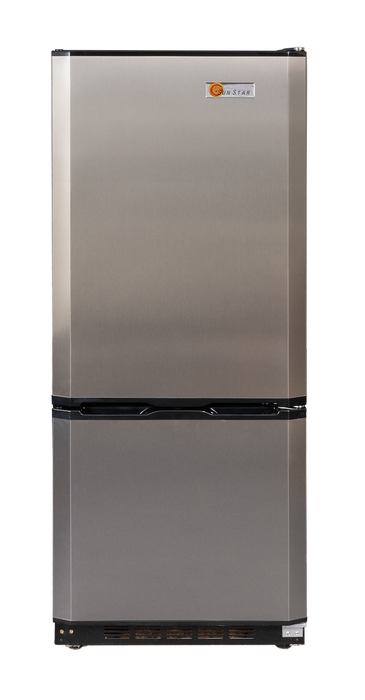 SunStar Solar DC/AC Refrigerator 10CU ST-10RF (Black + Stainless)