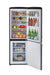 Unique 9 Cu/Ft Bottom Mount Retro Refrigerator open with food, sold by Cabin Depot.