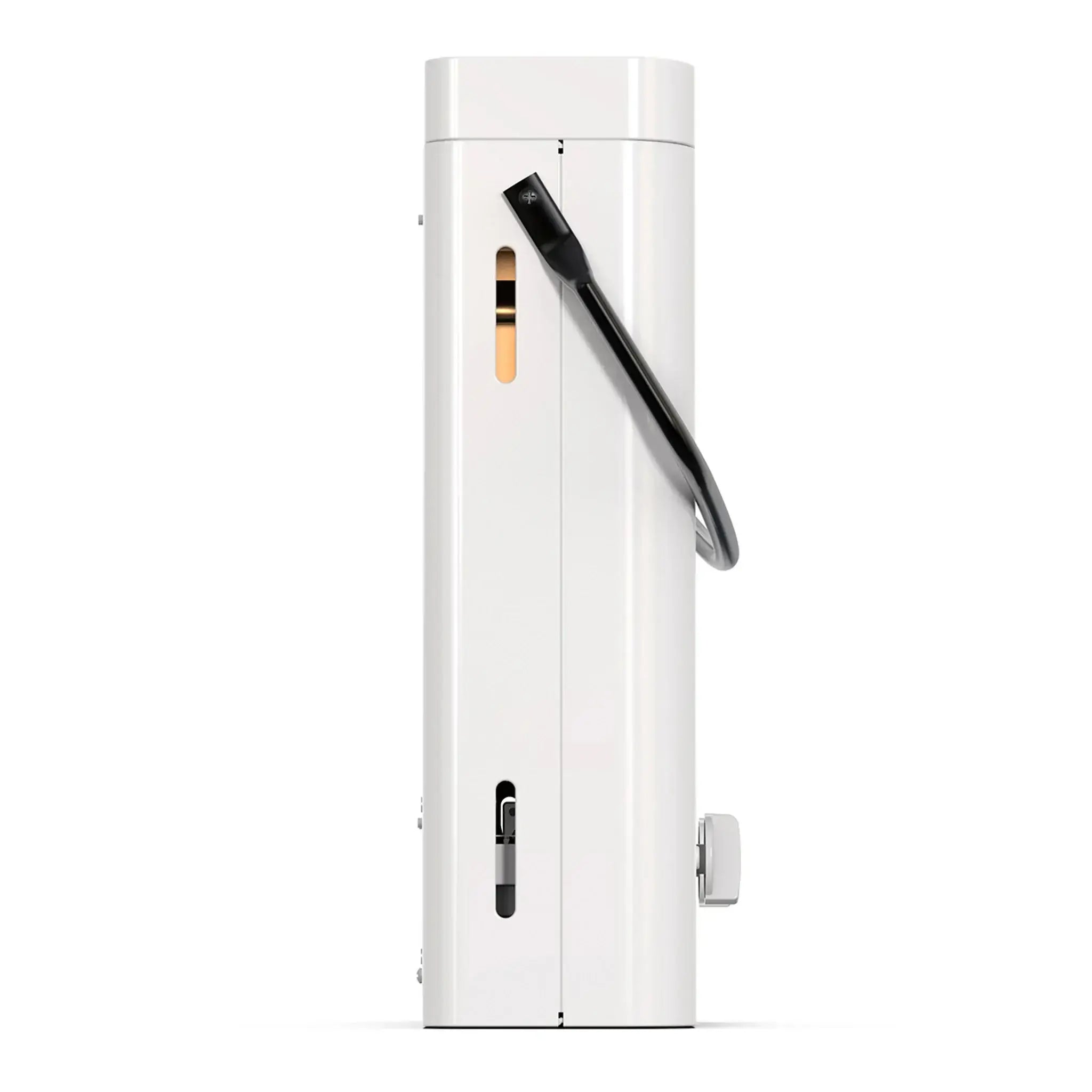 Side view of Eccotemp L5 Portable Tankless Water Heater, ideal for cabins, by Cabin Depot, providing instant hot water for outdoor use.