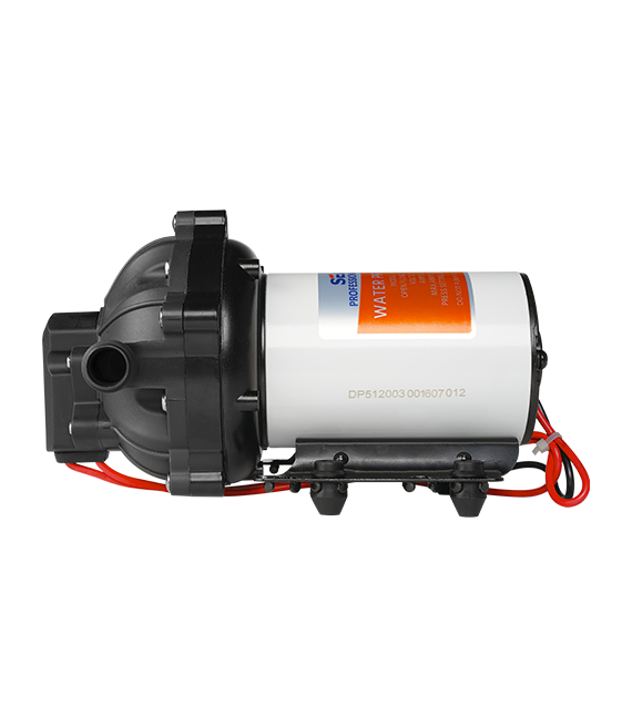 5GPM 24V Diaphragm Pump 60PSI Front View, by Seaflo, sold by Off-Grid Living Solutions Provider, The Cabin Depot Canada/USA