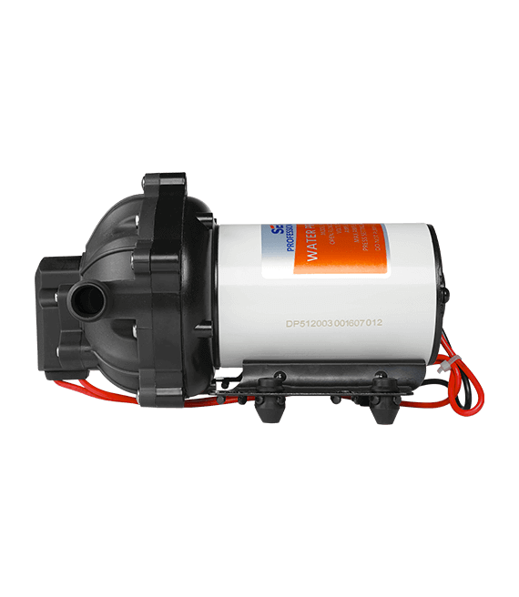 5GPM 24V Diaphragm Pump 60PSI Front View, by Seaflo, sold by Off-Grid Living Solutions Provider, The Cabin Depot Canada/USA