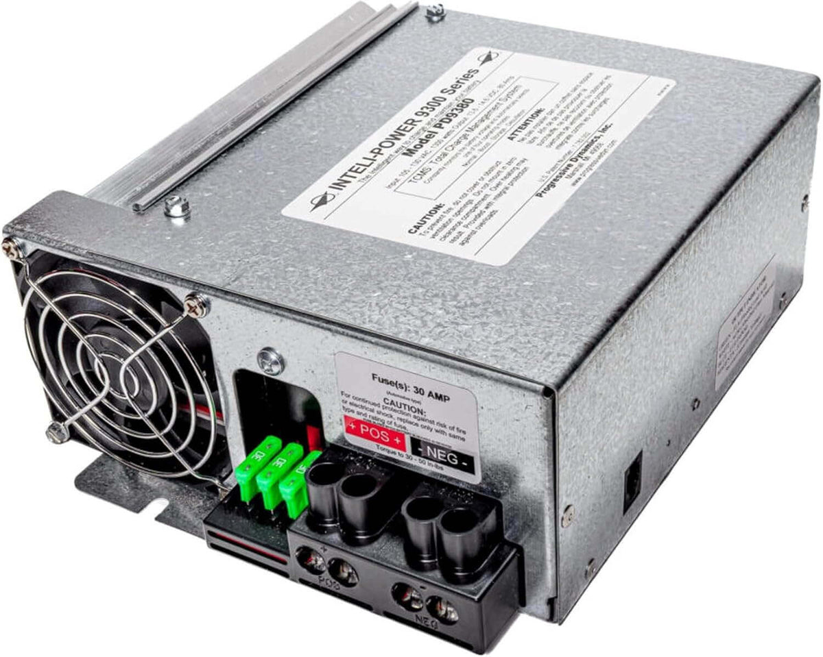Progressive Dynamics 12V 80A 9380 Series RV Converter Charger at Cabin Depot, supports FLA, AGM, and Lithium Iron Phosphate batteries