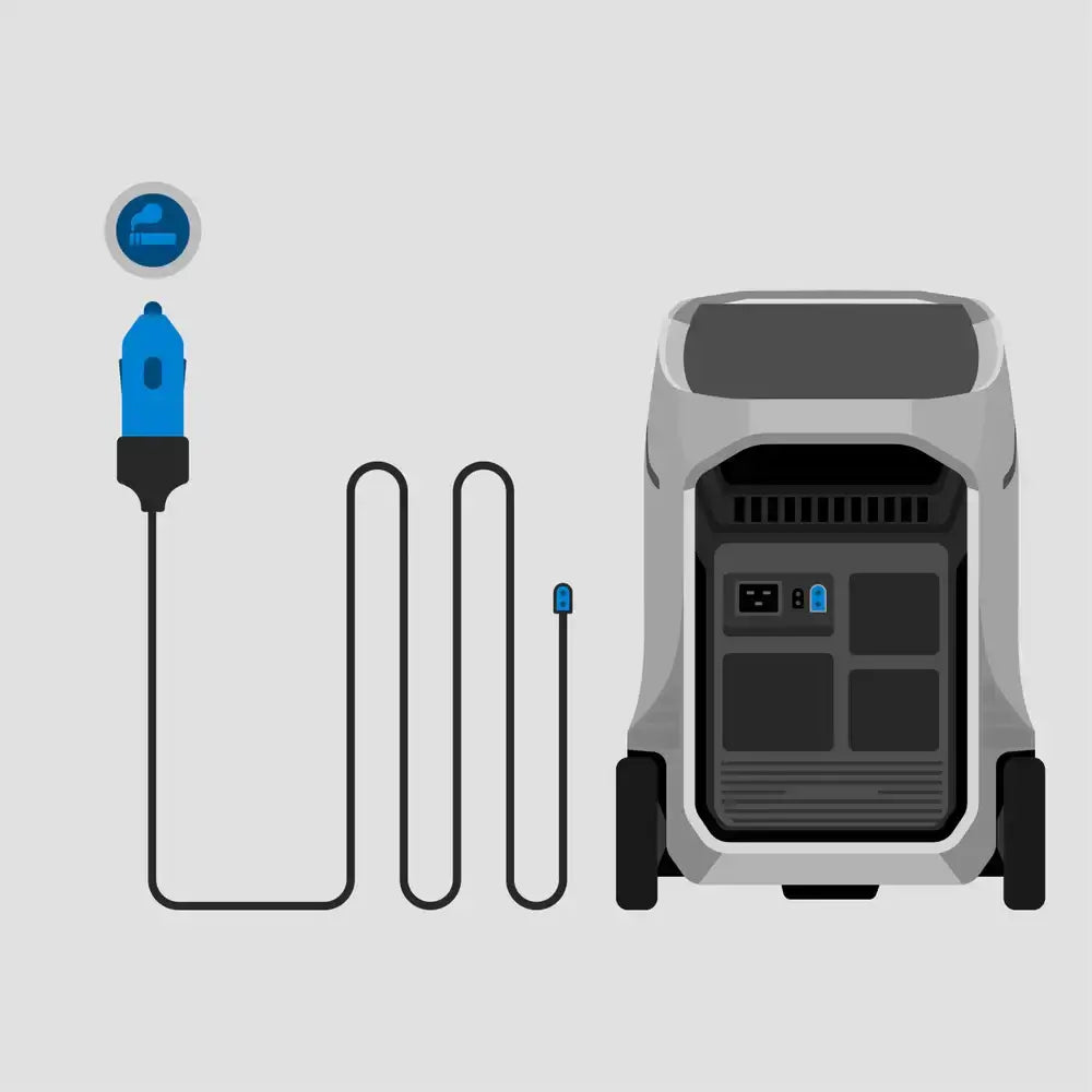 EcoFlow Delta Pro 3 Portable Power Station in Galactic Silver from Cabin Depot, featuring advanced design and connectivity options.