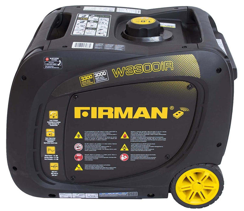 Firman 3,300/3,000W Whisper Series Gas Portable Generator, available at Cabin Depot, featuring quiet operation