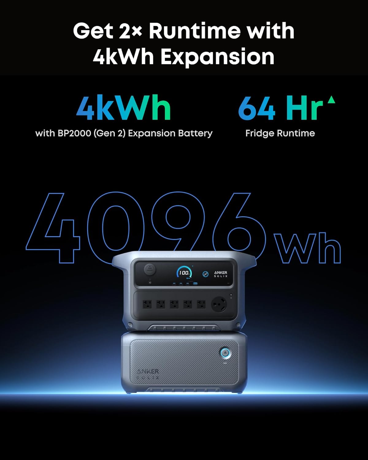 Anker SOLIX 2,048Wh LFP Expansion Battery For Gen2 C2000