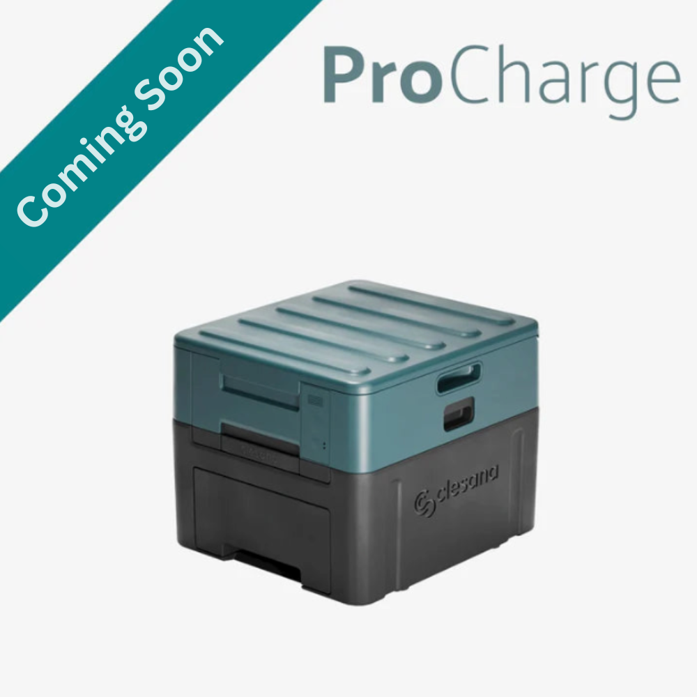 Green and black storage box with 'ProCharge' branding on a white background