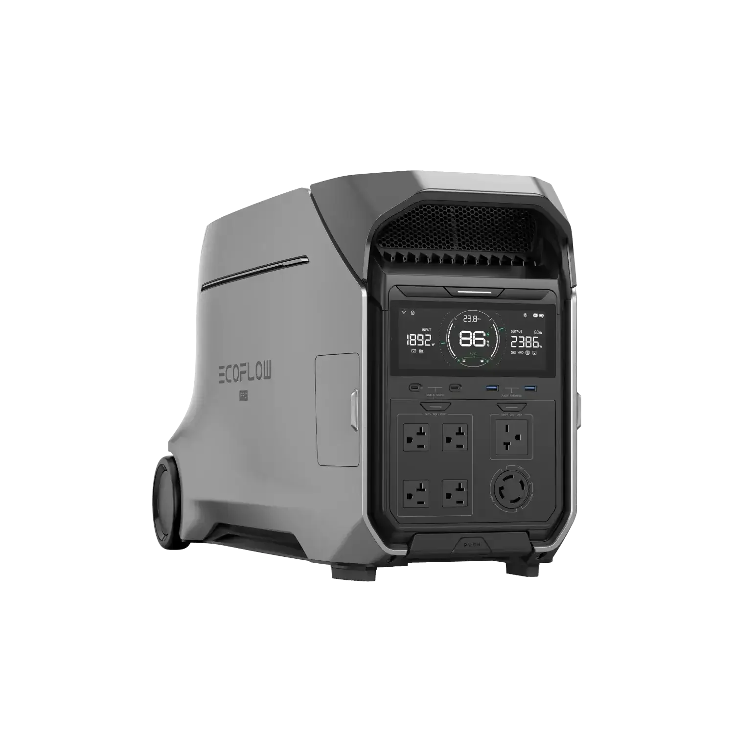 EcoFlow Delta Pro 3 Portable Power Station in Galactic Silver, available at Cabin Depot.