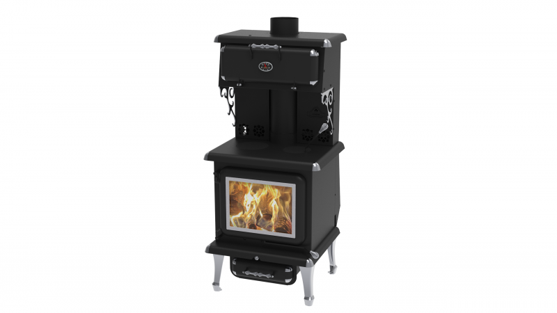 J.A. ROBY Rigel Chrome Wood Cookstove
