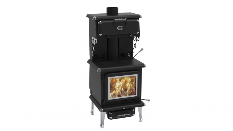 J.A. ROBY Rigel Chrome Wood Cookstove