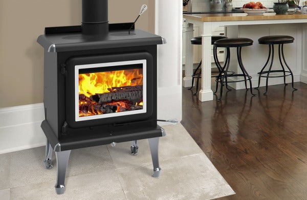 J.A. ROBY Sirius Chrome Wood Stove