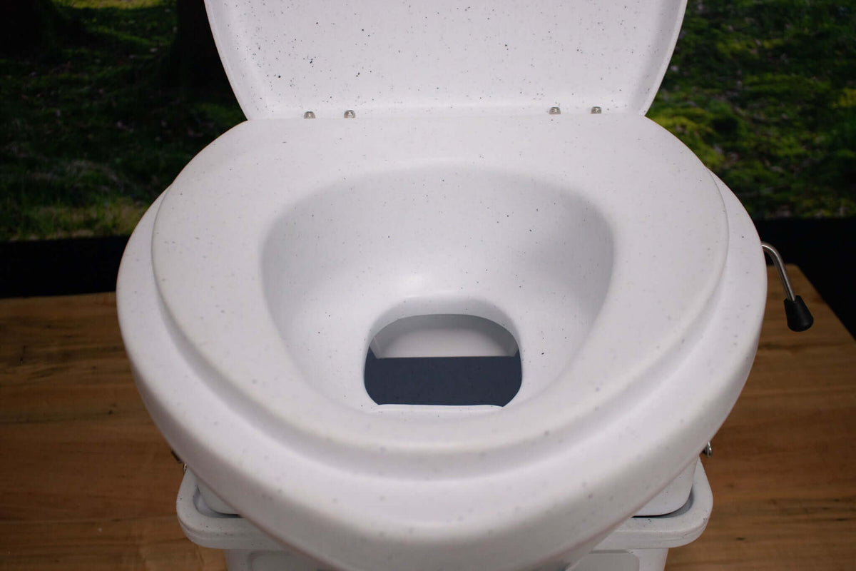 Nature's Head Composting Toilet with Foot Spider Handle available at Cabin Depot
