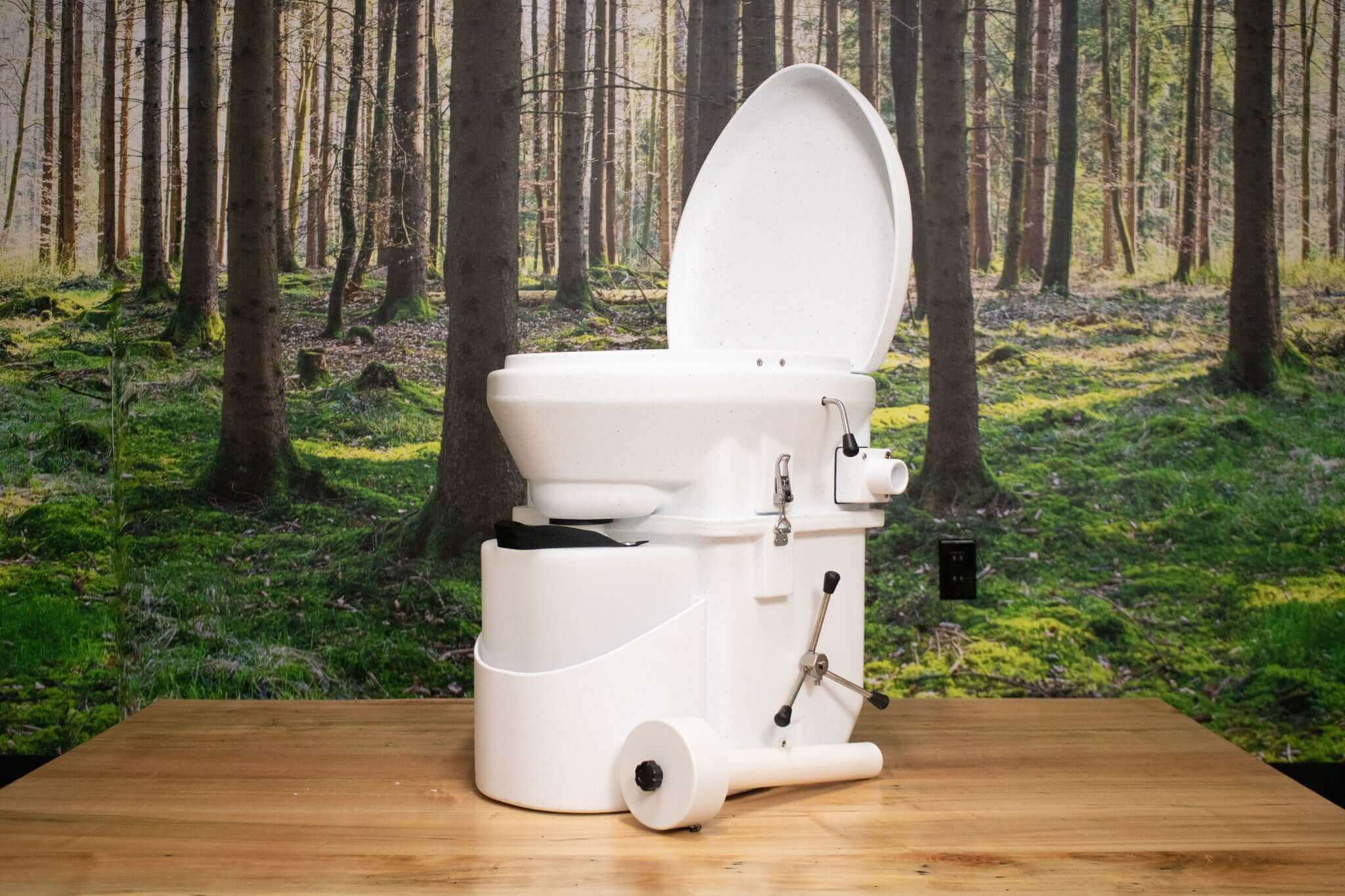 Nature's Head Composting Toilet with Spider Handle by Cabin Depot for eco-friendly off-grid use, featuring free shipping in Canada.