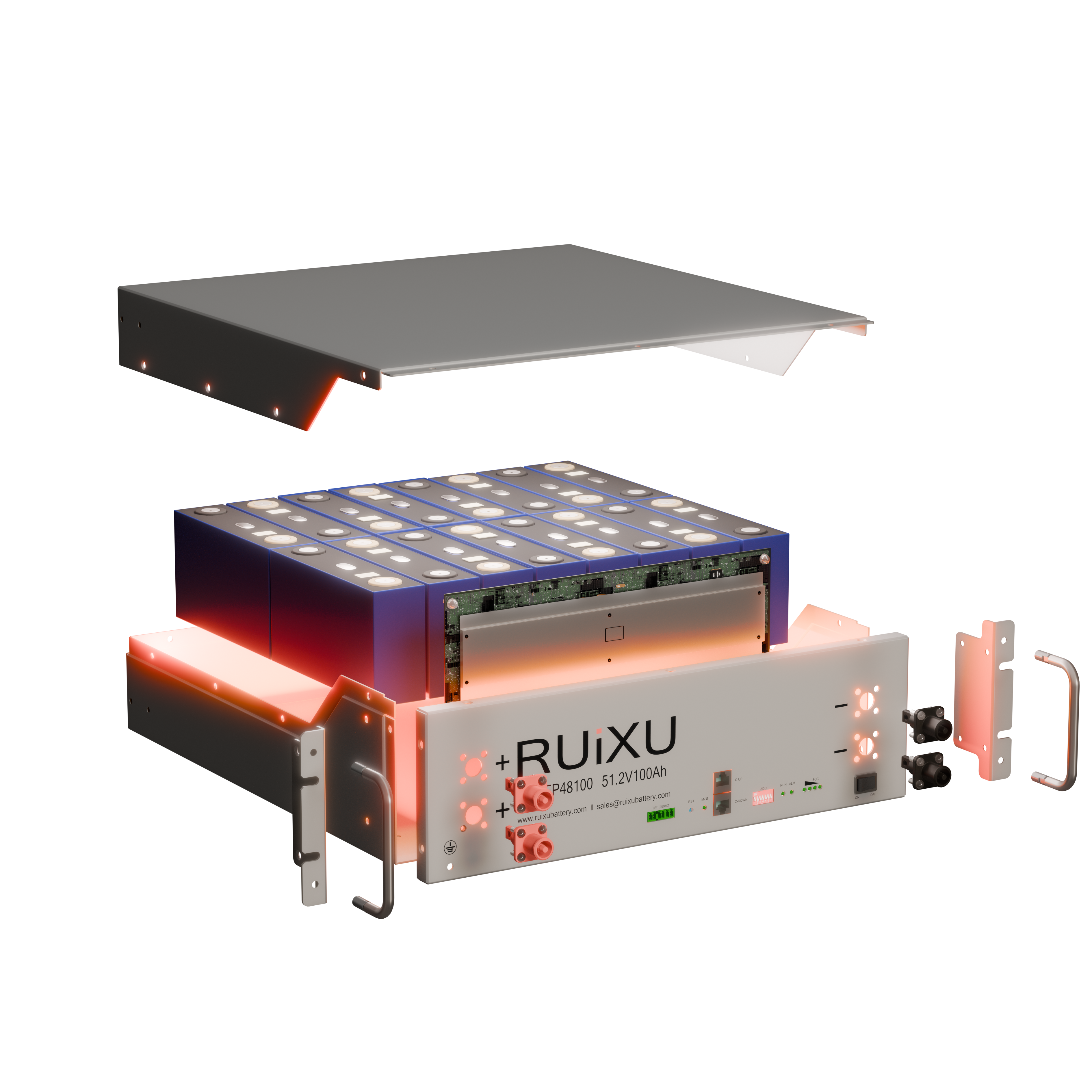 RUiXU RX-LFP48100-H 48V 100Ah Server Rack Battery UL9540A