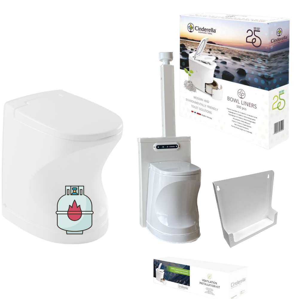Cinderella Travel Incineration Toilet Complete Bundle