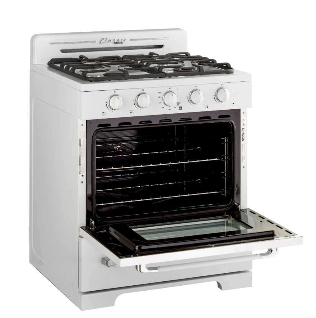 Classic Retro by Unique 30” Off-Grid Propane Range (Battery Ignition) – by Unique | Available at Cabin Depot USA