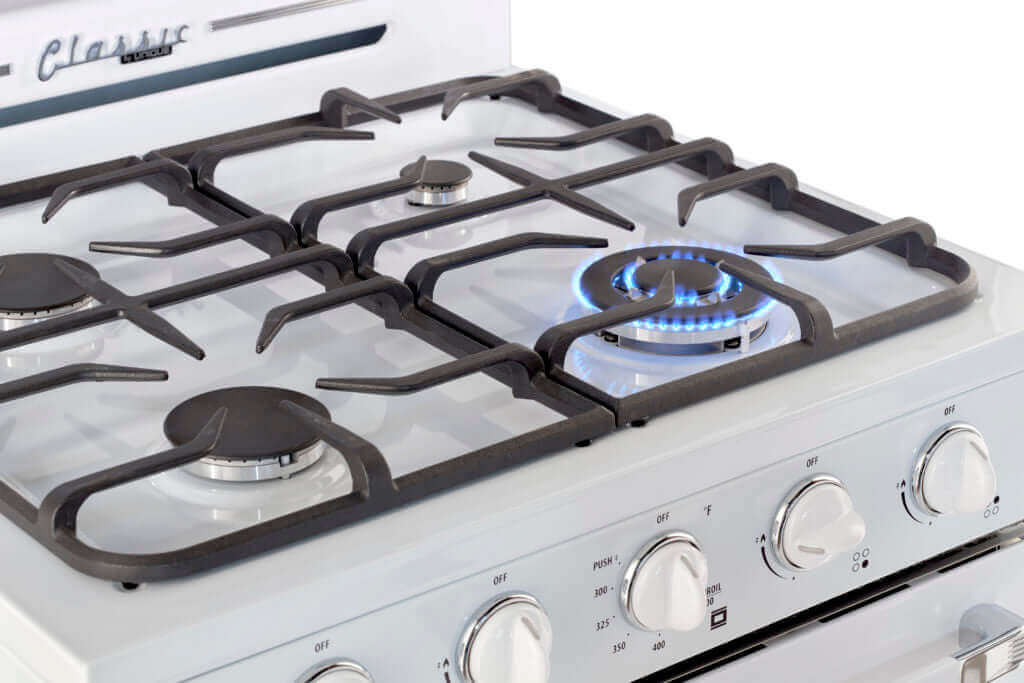 Classic Retro by Unique 30” Off-Grid Propane Range (Battery Ignition) – by Unique | Available at Cabin Depot USA