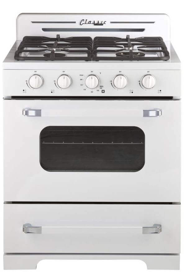 Classic Retro by Unique 30” Off-Grid Propane Range (Battery Ignition) – by Unique | Available at Cabin Depot USA