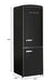 Unique 12 cu. ft. Classic Retro Bottom-Mount Refrigerator by Cabin Depot, black design, vintage style, top fridge for easy access.
