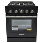 Unique 30" Modern Off-Grid Propane Range - Black