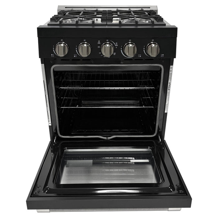 Unique 30" Modern Off-Grid Propane Range - Black