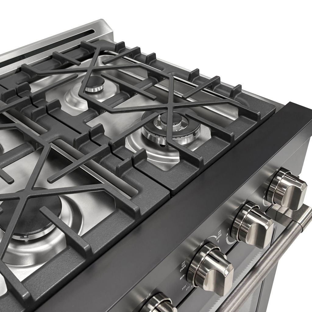 Unique 30" Modern Off-Grid Propane Range - Black