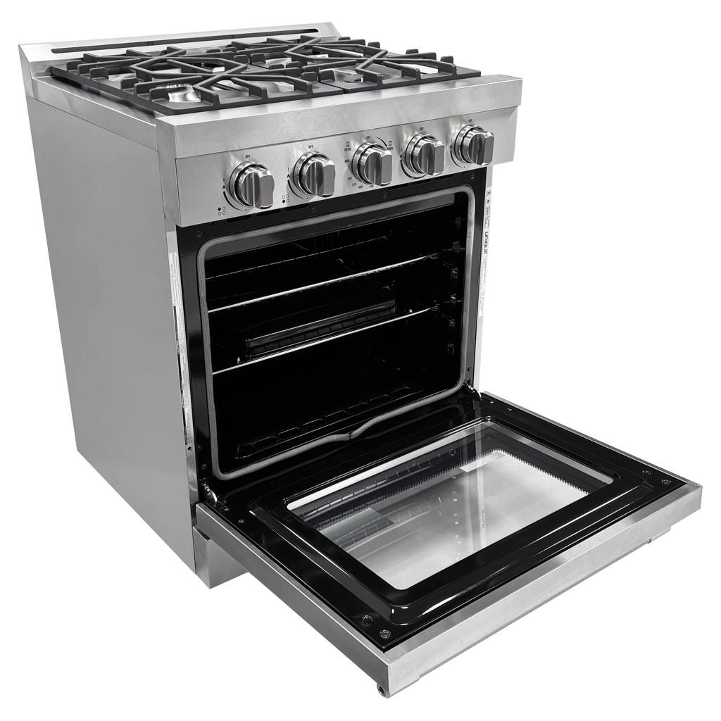Unique 30" Off-Grid Propane Range Stainless Steel