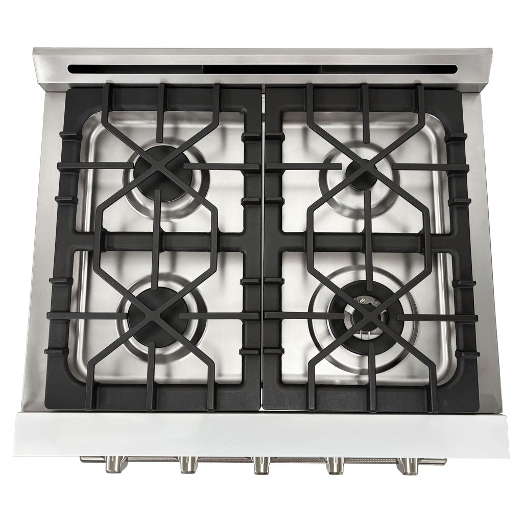 Unique 30" Modern Off-Grid Propane Range - White