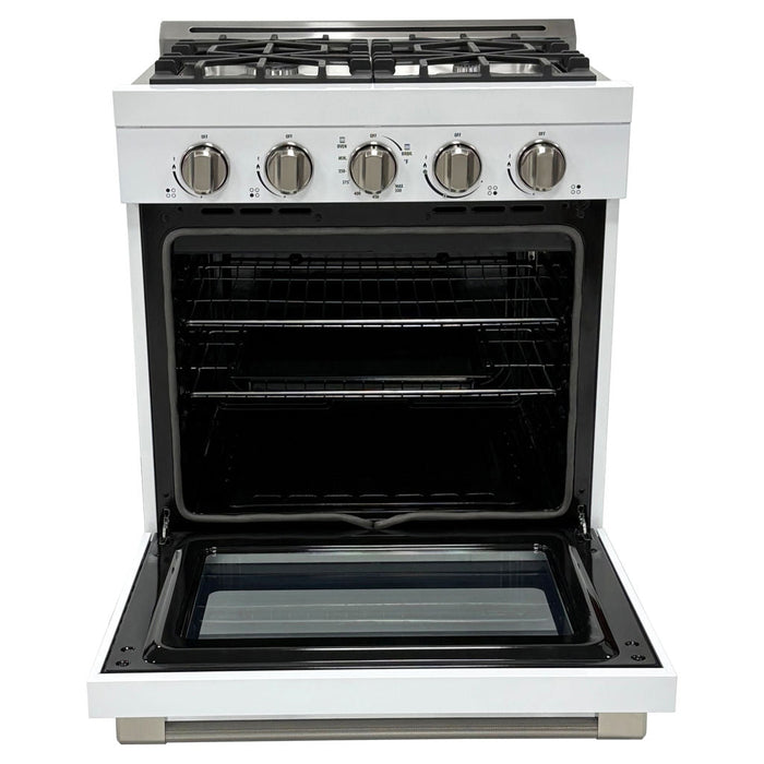 Unique 30" Modern Off-Grid Propane Range - White
