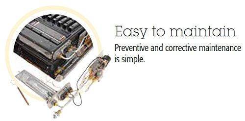 Maintenance display for easy-to-maintain Martin 20,000 BTU natural gas heater, available at Cabin Depot.