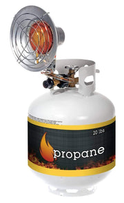 Martin One Burner Infrared Propane Heater for 20-pound tank at Cabin Depot, perfect for ice fishing and construction use.