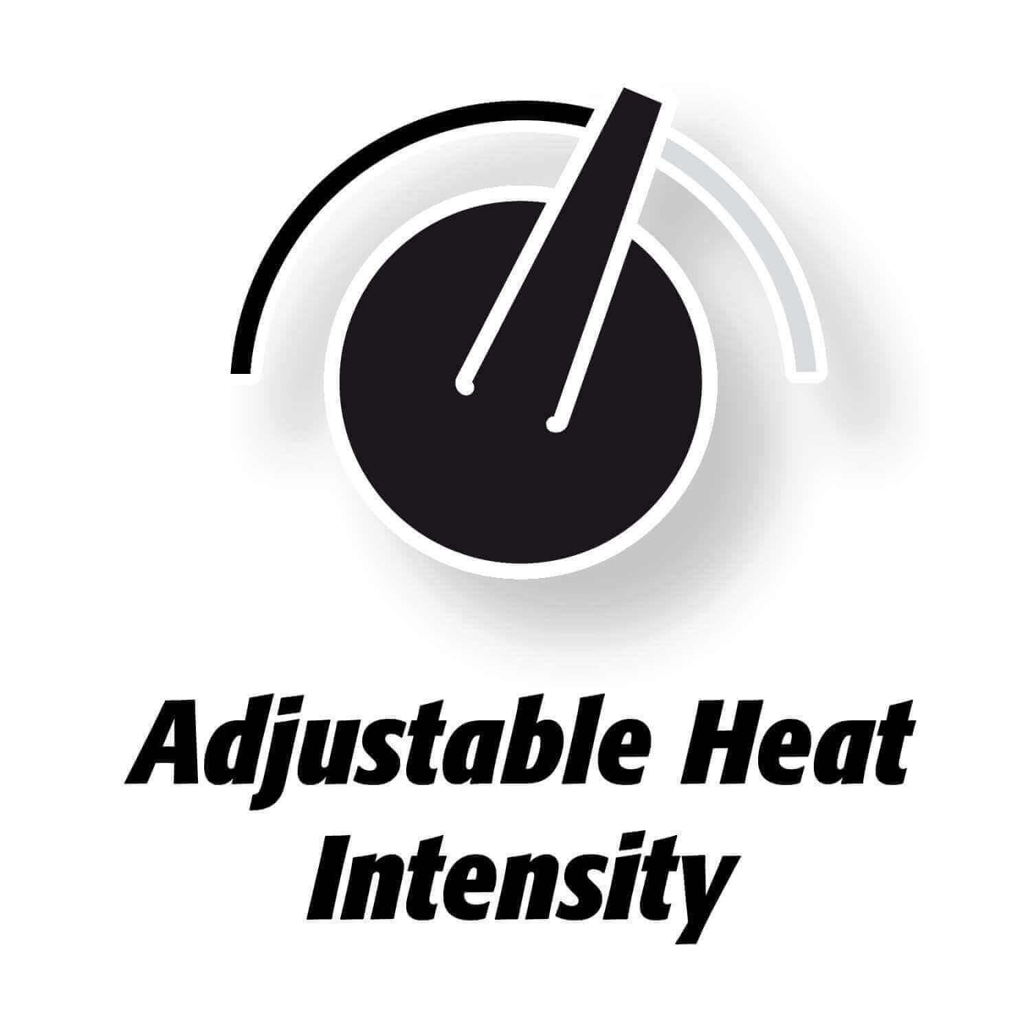Adjustable heat intensity feature of the Martin One Burner Infrared Propane Heater available at Cabin Depot.