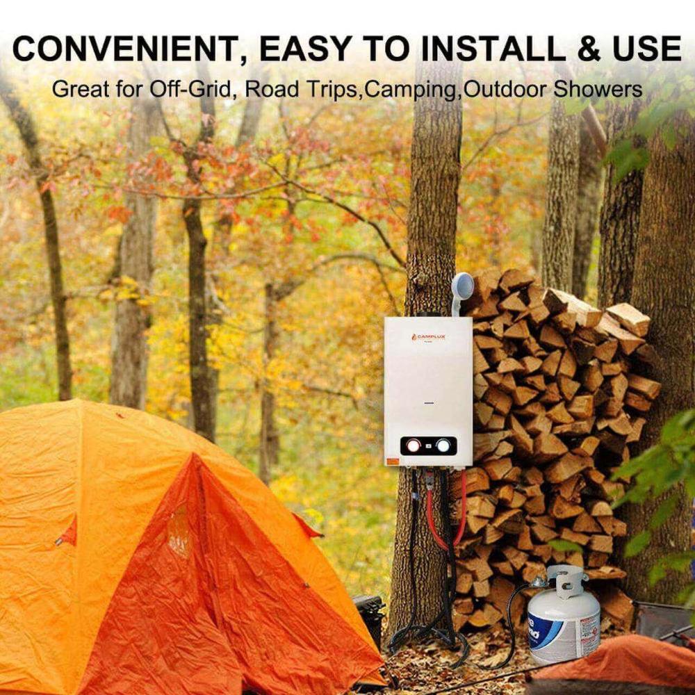 Camplux 10L Portable Tankless Water Heater for Outdoor Use at Campsite, Cabin Depot