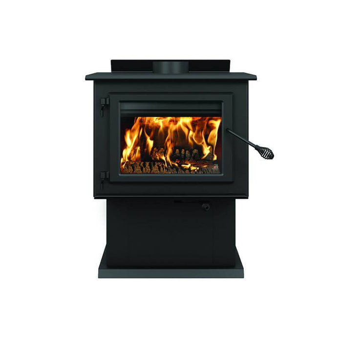 Century FW3500 Wood Stove from Cabin Depot - High-efficiency, EPA certified, fits 22-inch logs, heats 1,000-2,700 sq ft.