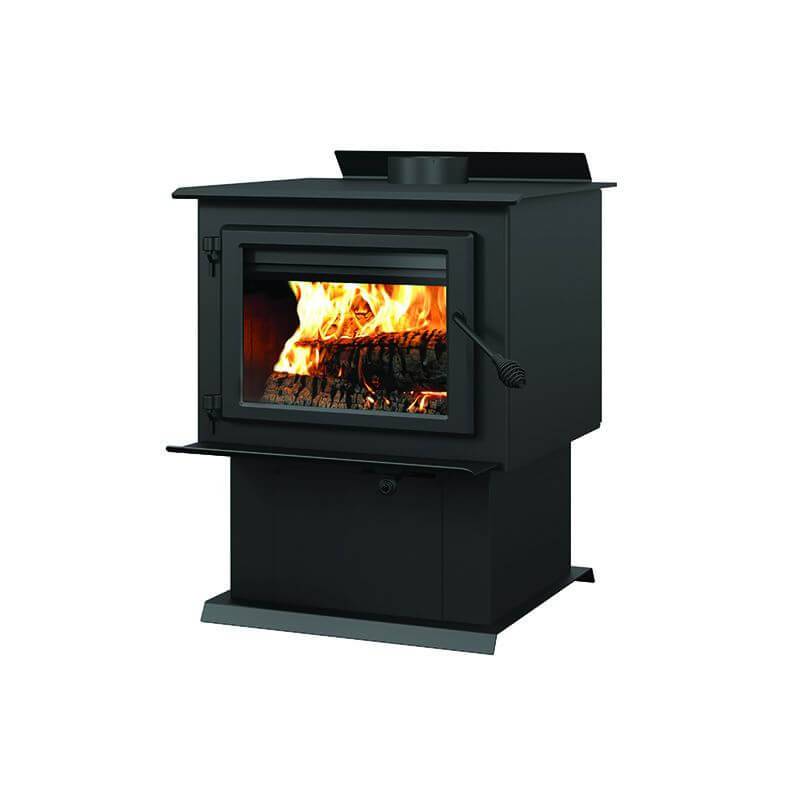 Century FW3500 Wood Stove for cabins from Cabin Depot, EPA certified, fits 22-inch logs, heats 1,000-2,700 sq. ft.