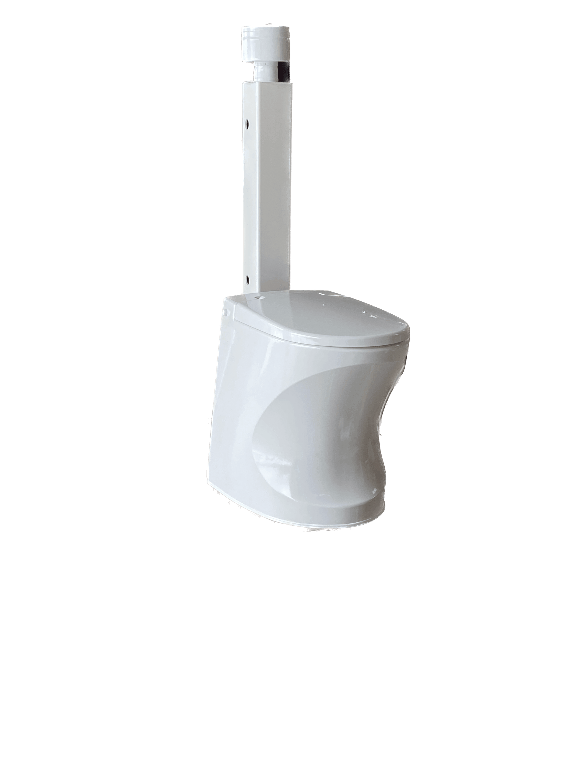 Cinderella Travel Build-In-Box toilet alternative for wall installation, available at Cabin Depot.