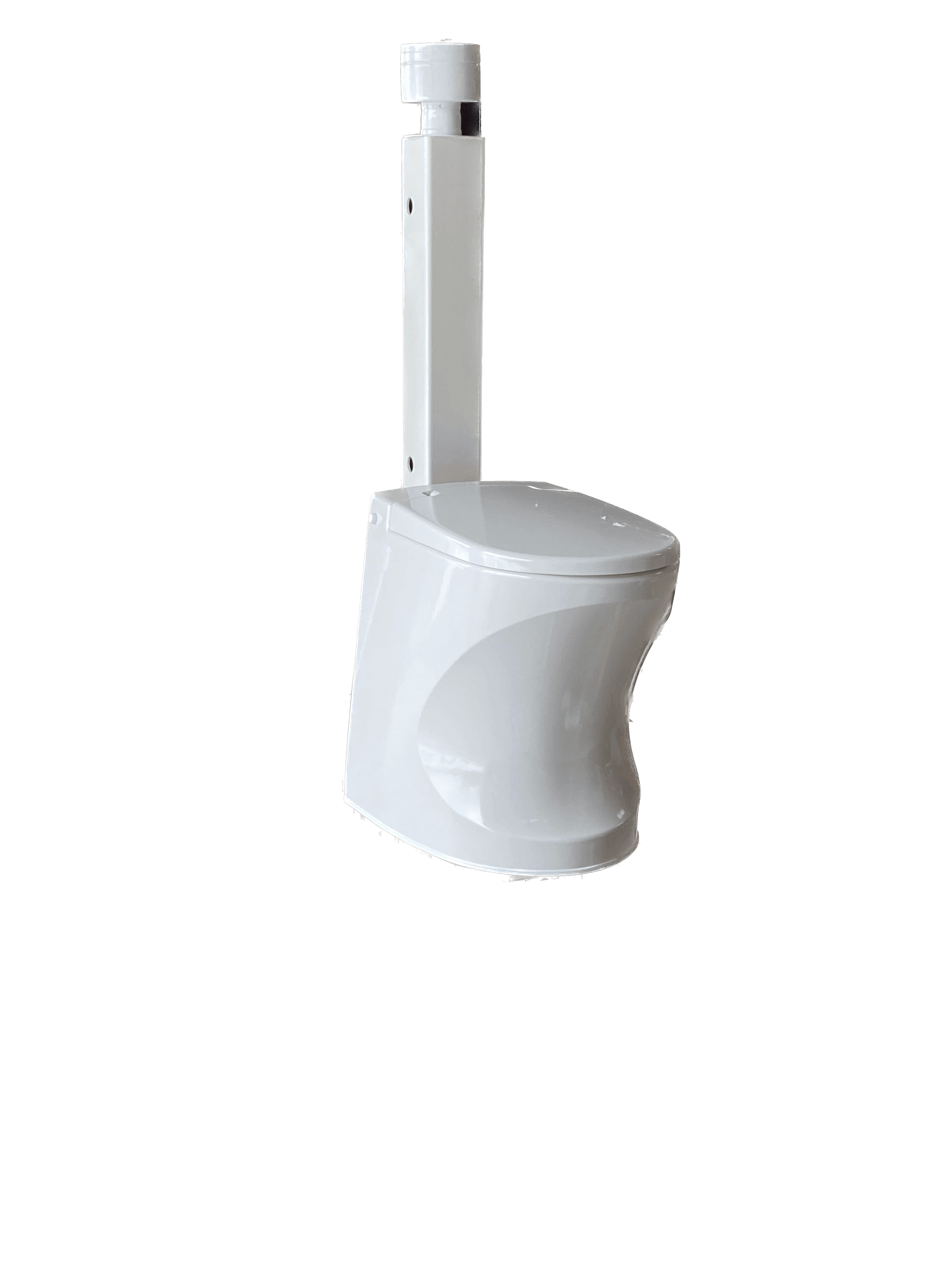 Cinderella Travel Build-In-Box toilet alternative for wall installation, available at Cabin Depot.