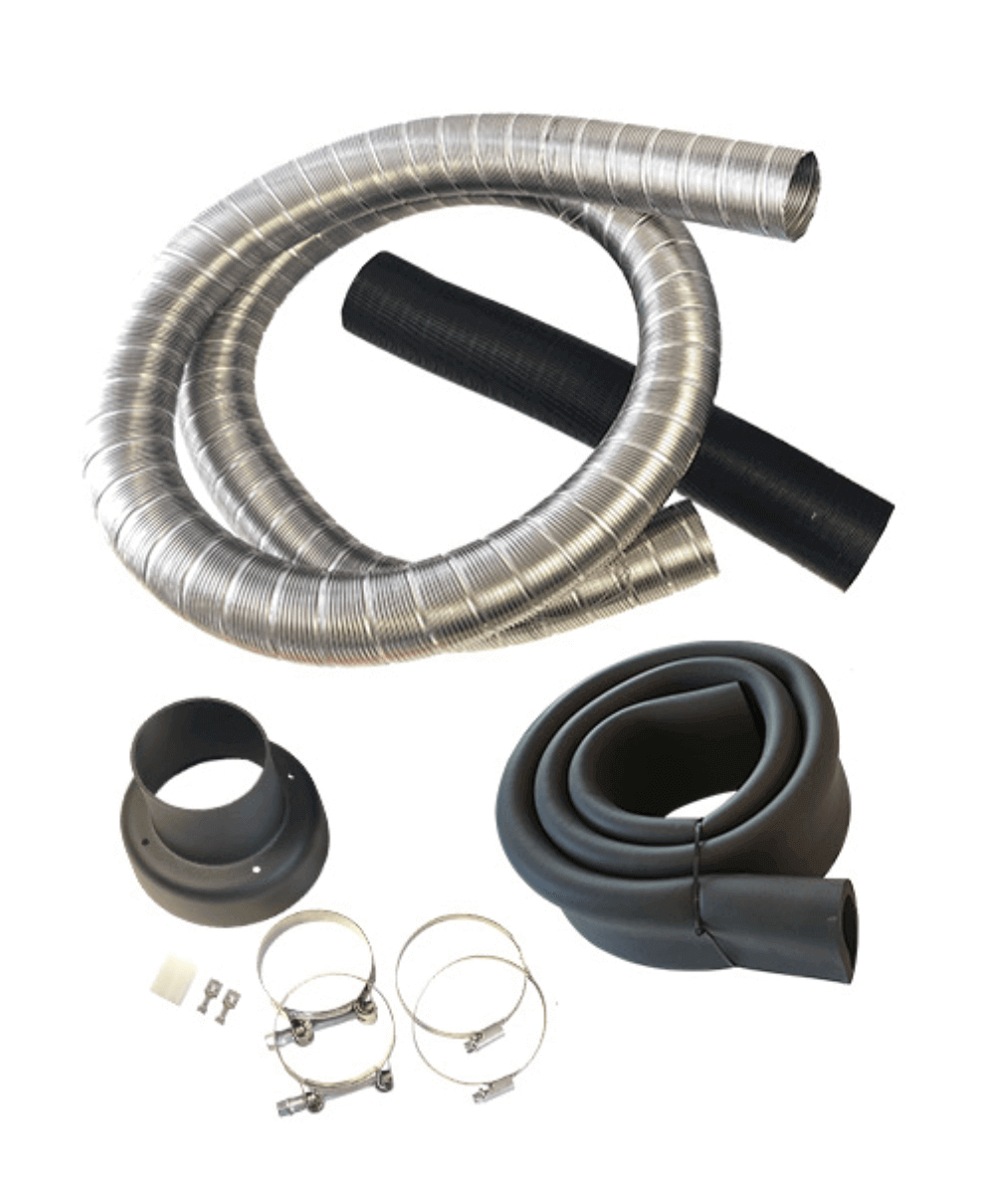 Cinderella Travel Installation Kit with pipes and components for RVs, boats; available at Cabin Depot.