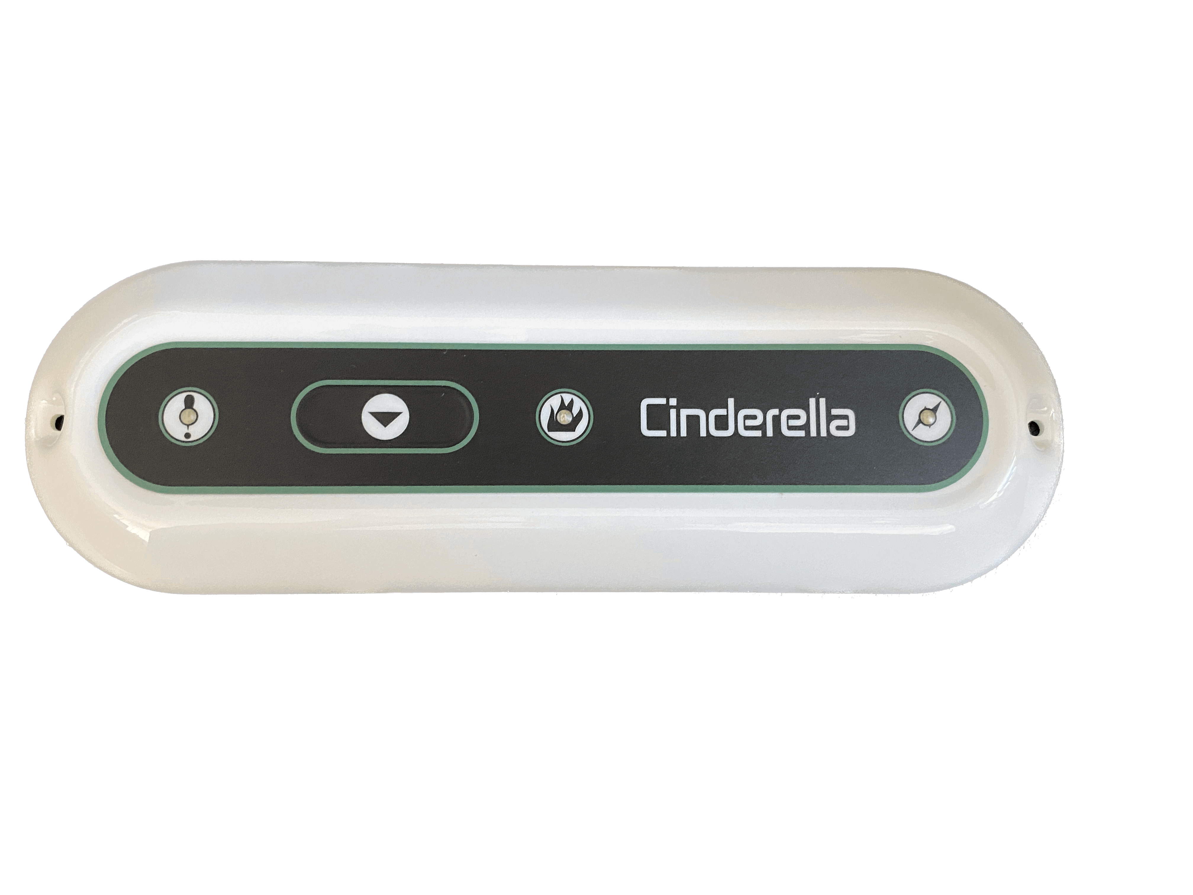 Cinderella Travel Control Panel replacement for cabin toilets, available at Cabin Depot. Ideal for upgraded functionality and design.