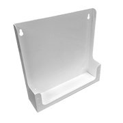 Cinderella Steel Bag Holder in white for incineration toilets, holds 500 bags, available at Cabin Depot, dimensions 280x280x70 mm.