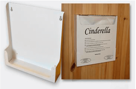 Cinderella Steel Bag Holder for Cabin Depot, white, fits 500 toilet bags, incineration toilet accessory, steel construction.