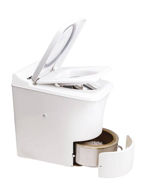 Cinderella Comfort Incineration Toilet available at Cabin Depot - Eco-friendly electric toilet model with low emissions. Perfect for cabins.
