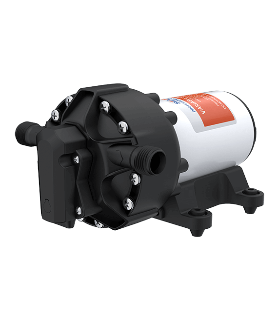 5GPM 12V Diaphragm Pump 60PSI Profile View, by Seaflo, sold by Off-Grid Living Solutions Provider, The Cabin Depot Canada/USA